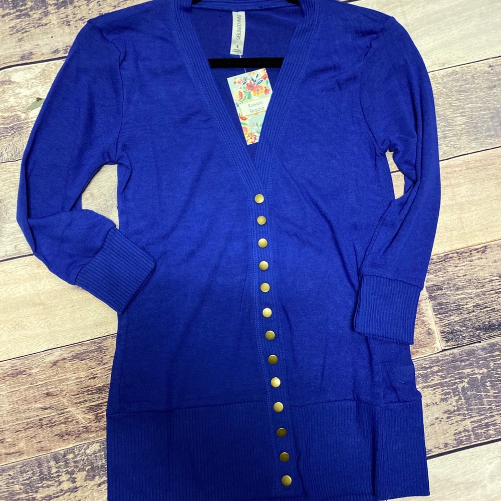 **SALE** 3/4 Sleeve Blue Cardigan